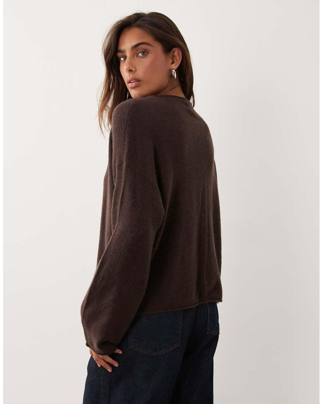 Abercrombie & Fitch Brown Knitted Lightweight Cardigan