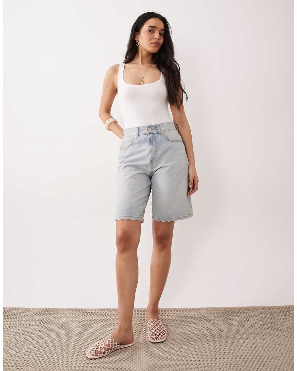 Miss Selfridge White Picot Trim Bodysuit