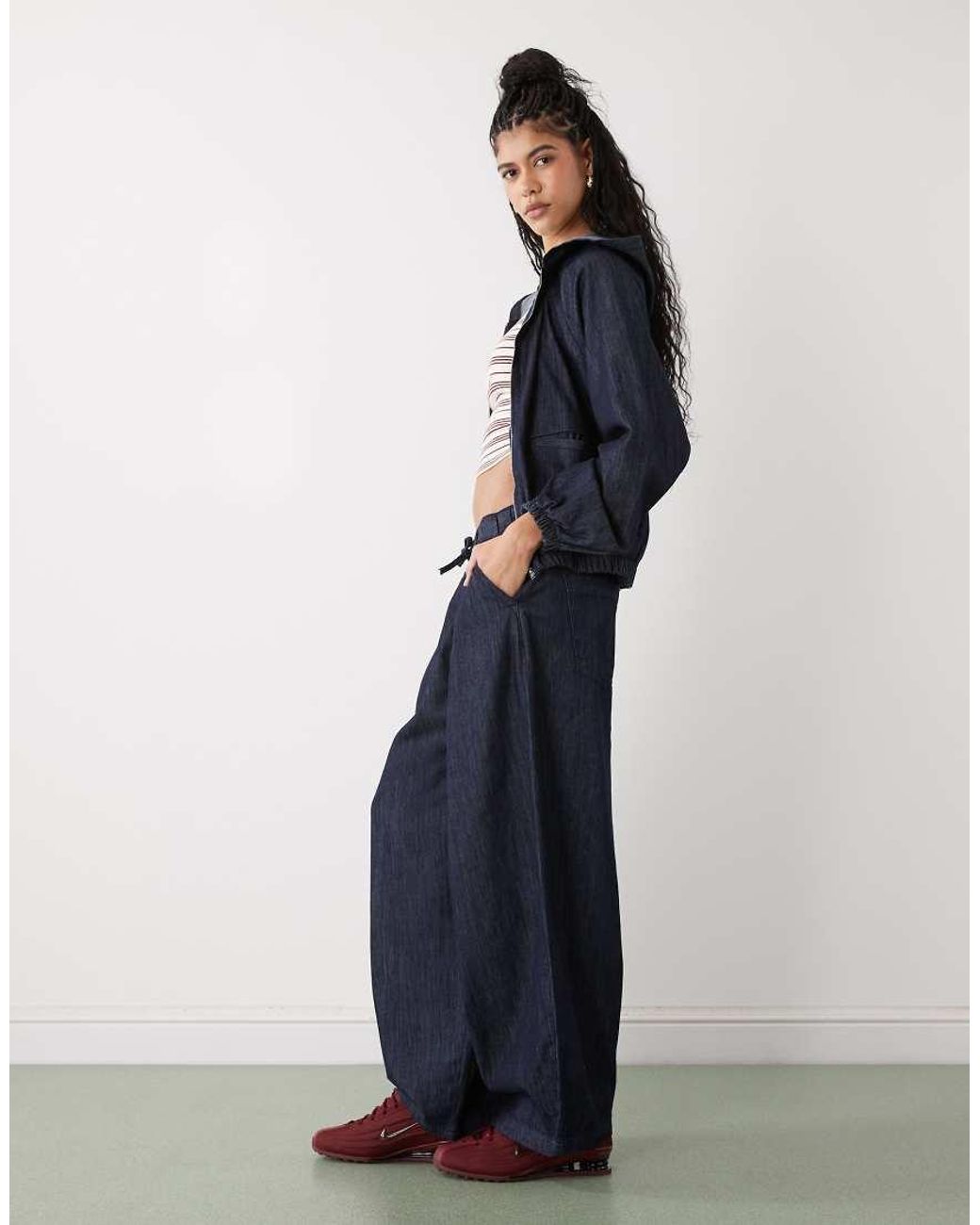 Collusion Blue Chambray Denim Xl Balloon Co Ord