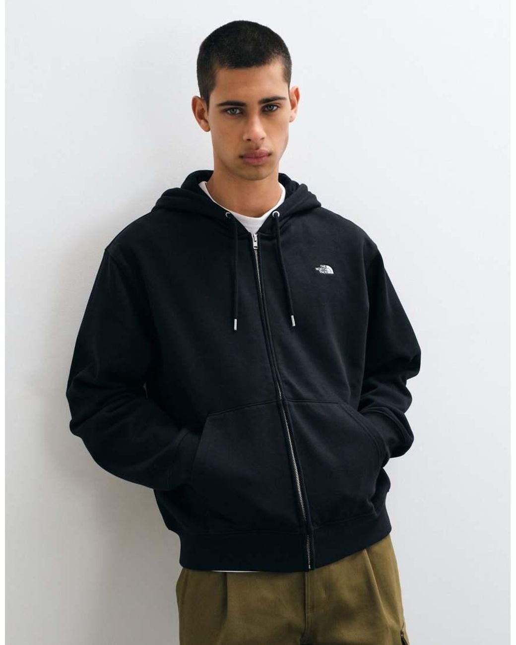 The North Face Blue Tnf Essential Simple Dome Relaxed Full-Zip Hoodie for men