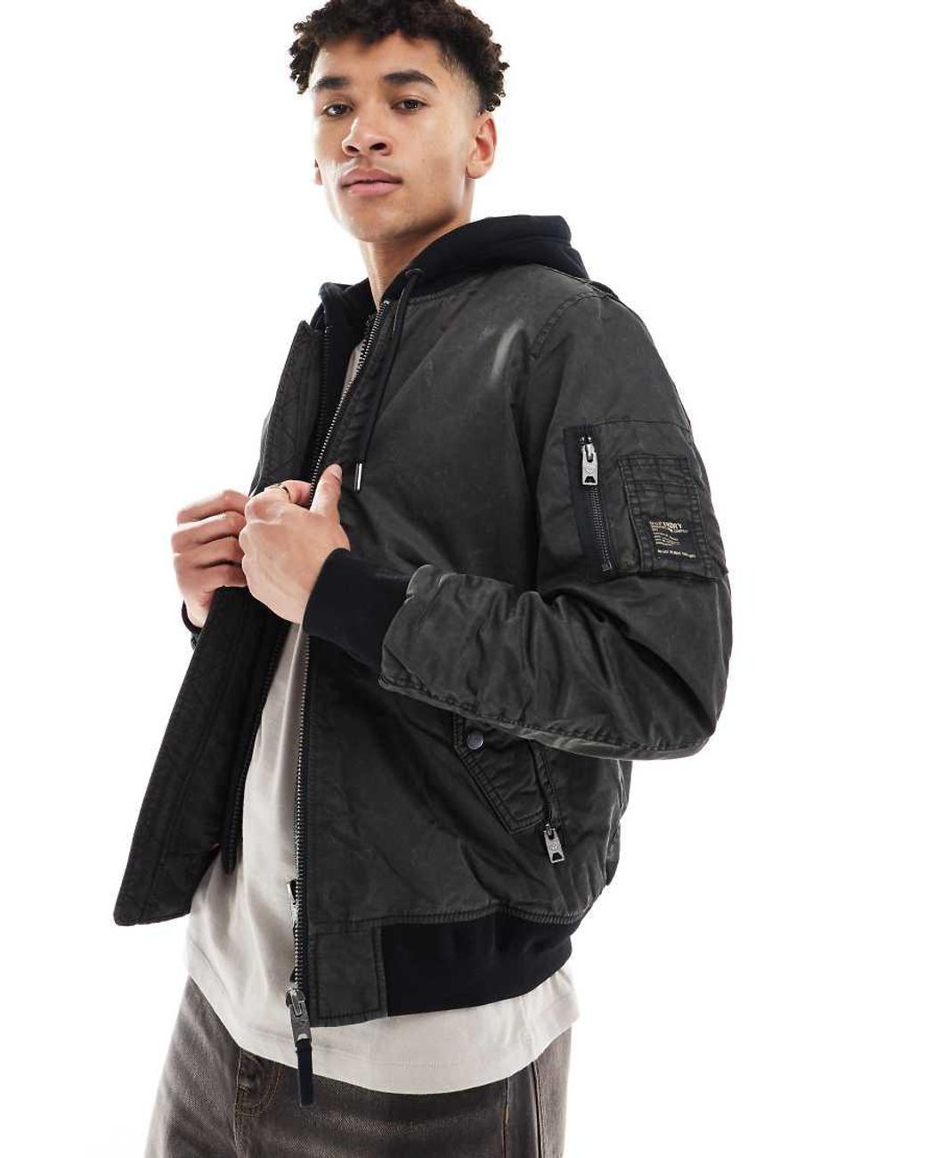 Superdry Black Military Ma1 Bomber Jacket for men