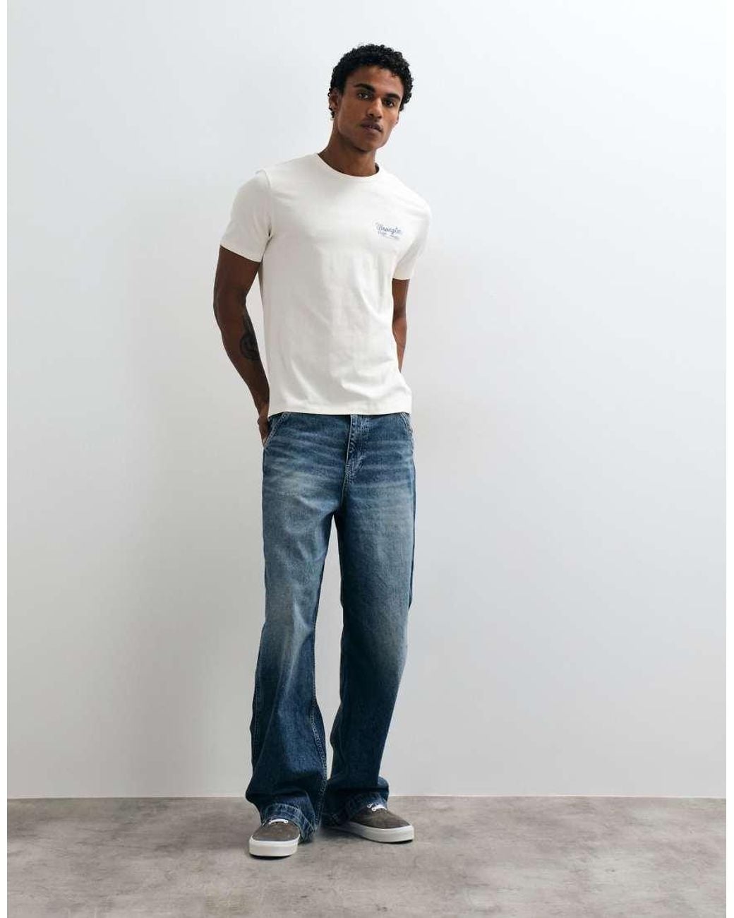 Wrangler White Graphic Print T-shirt for men