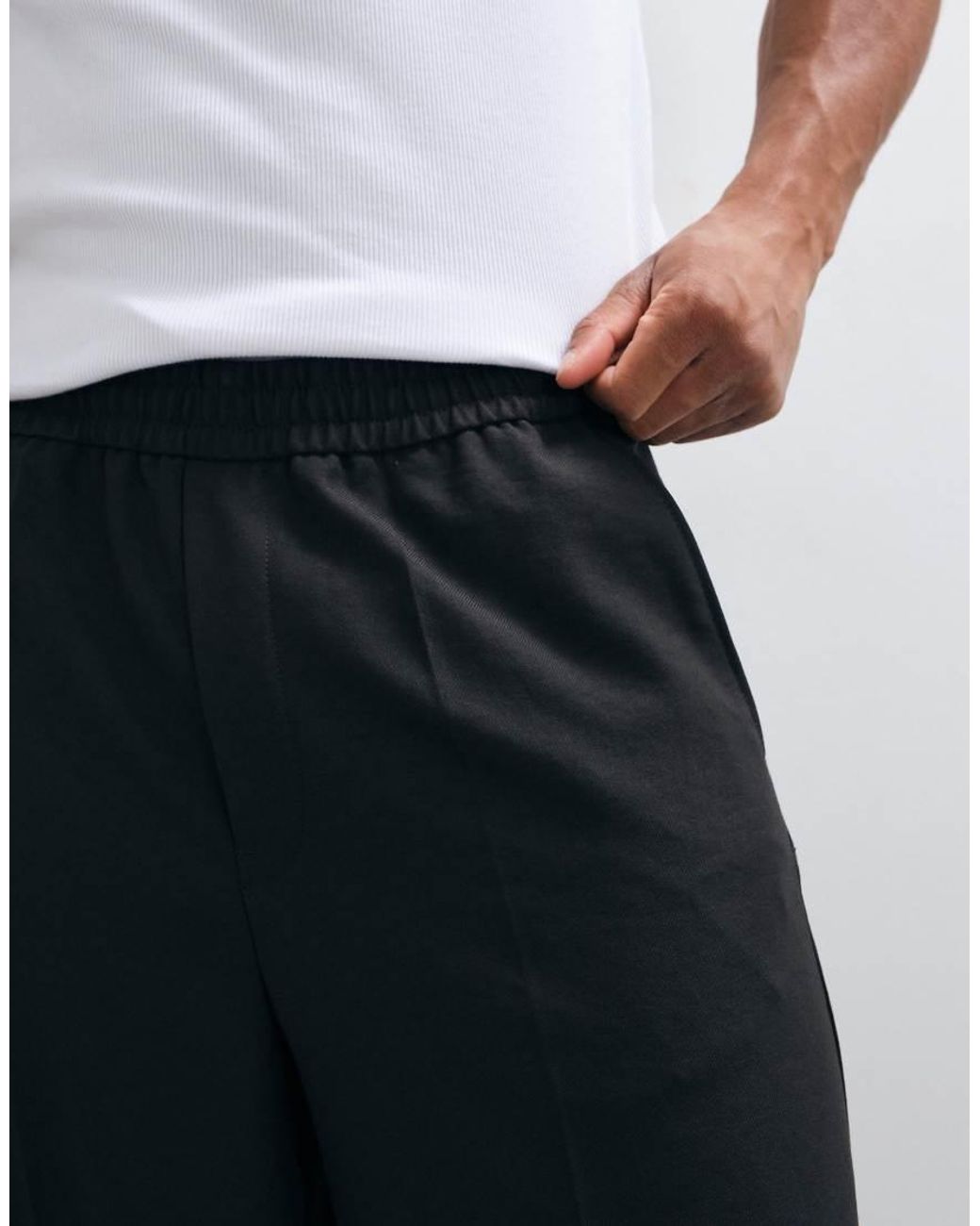Weekday White Pull On Wide Leg Tailored Trousers for men