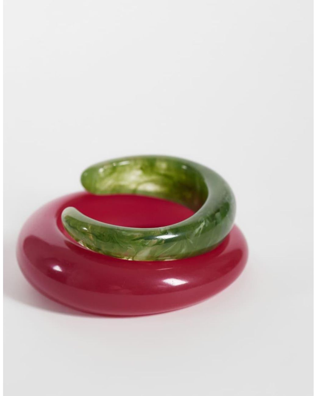 ASOS Green 2-pack Resin Bangles
