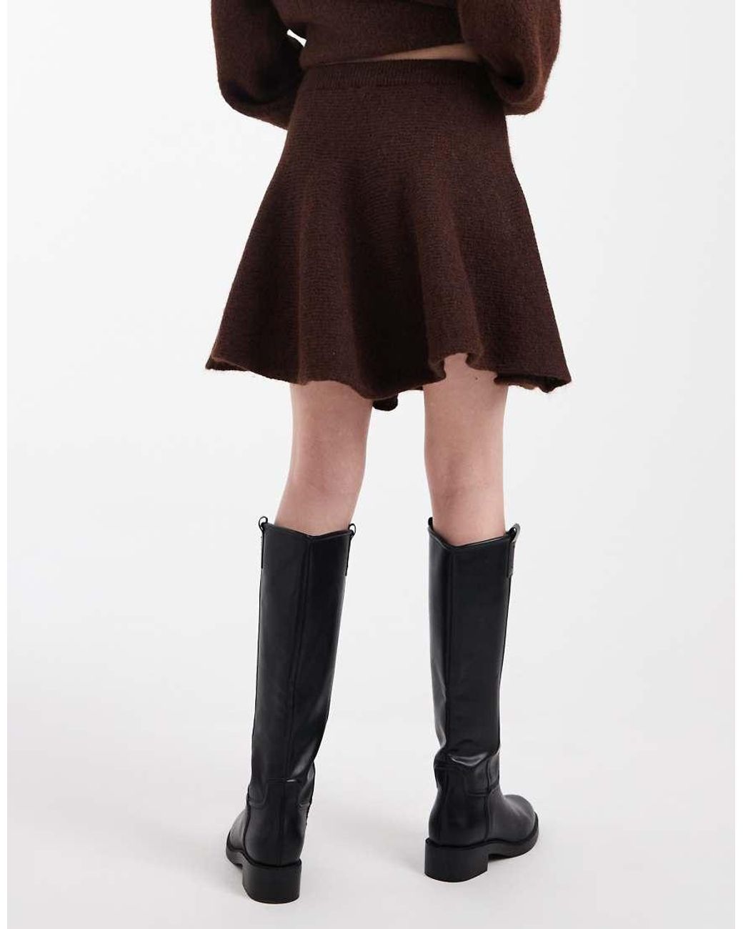 ASOS Brown Knitted Mini Skirt Co-Ord