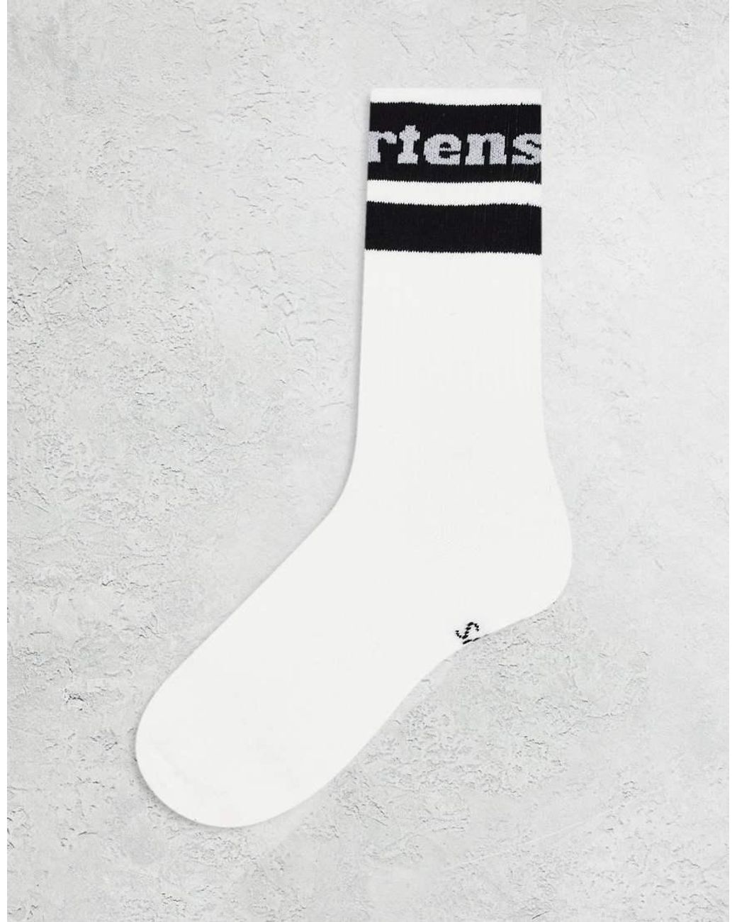 Dr. Martens White Unisex Athletic Logo Socks