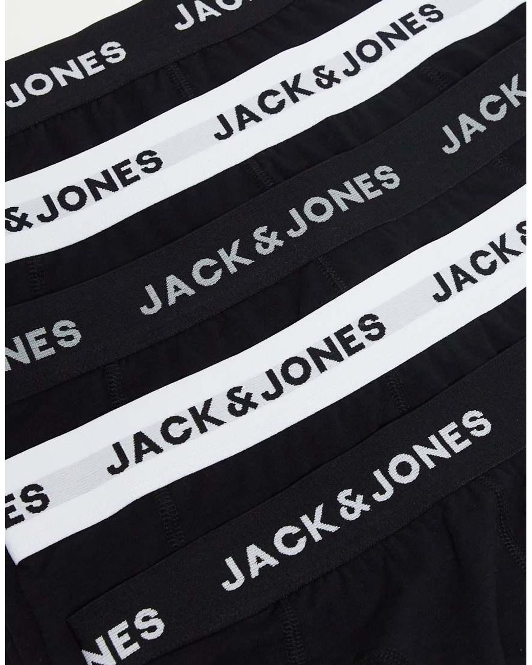 Jack & Jones Black 5 Pack Trunks for men