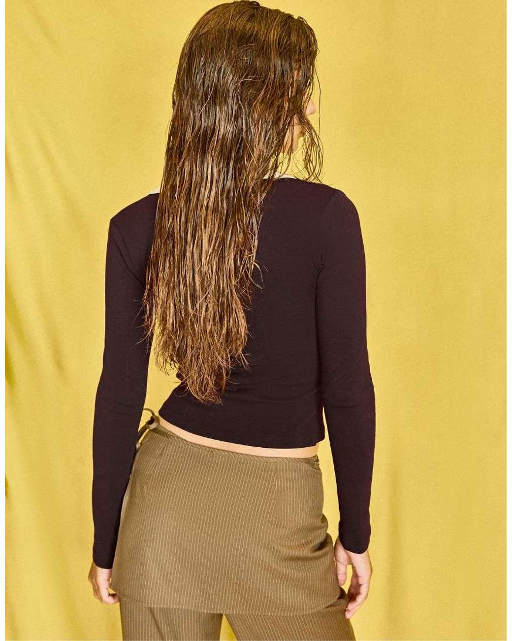 Stradivarius Yellow B03 Stretch Polo Shirt