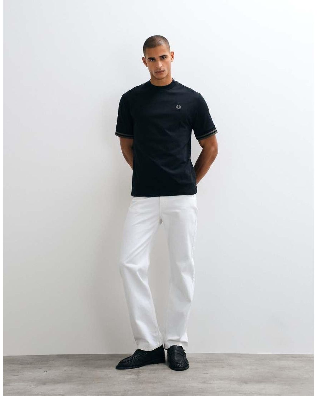 Fred Perry White Bold Tipped T-Shirt for men