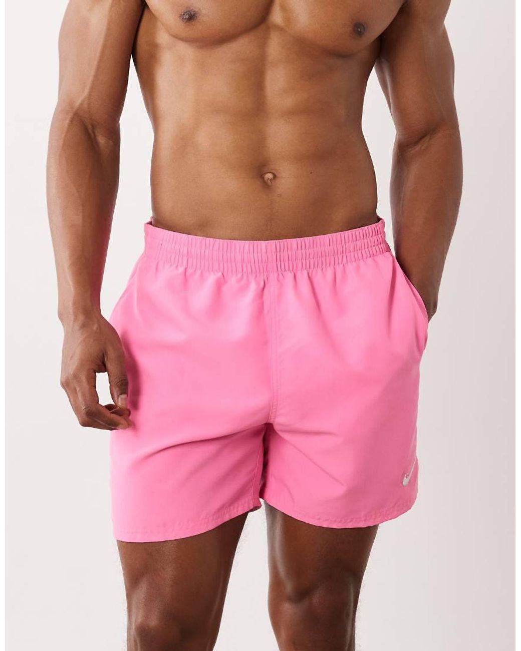 Nike Pink Nike 5 Inch Volley Swim Shorts for men