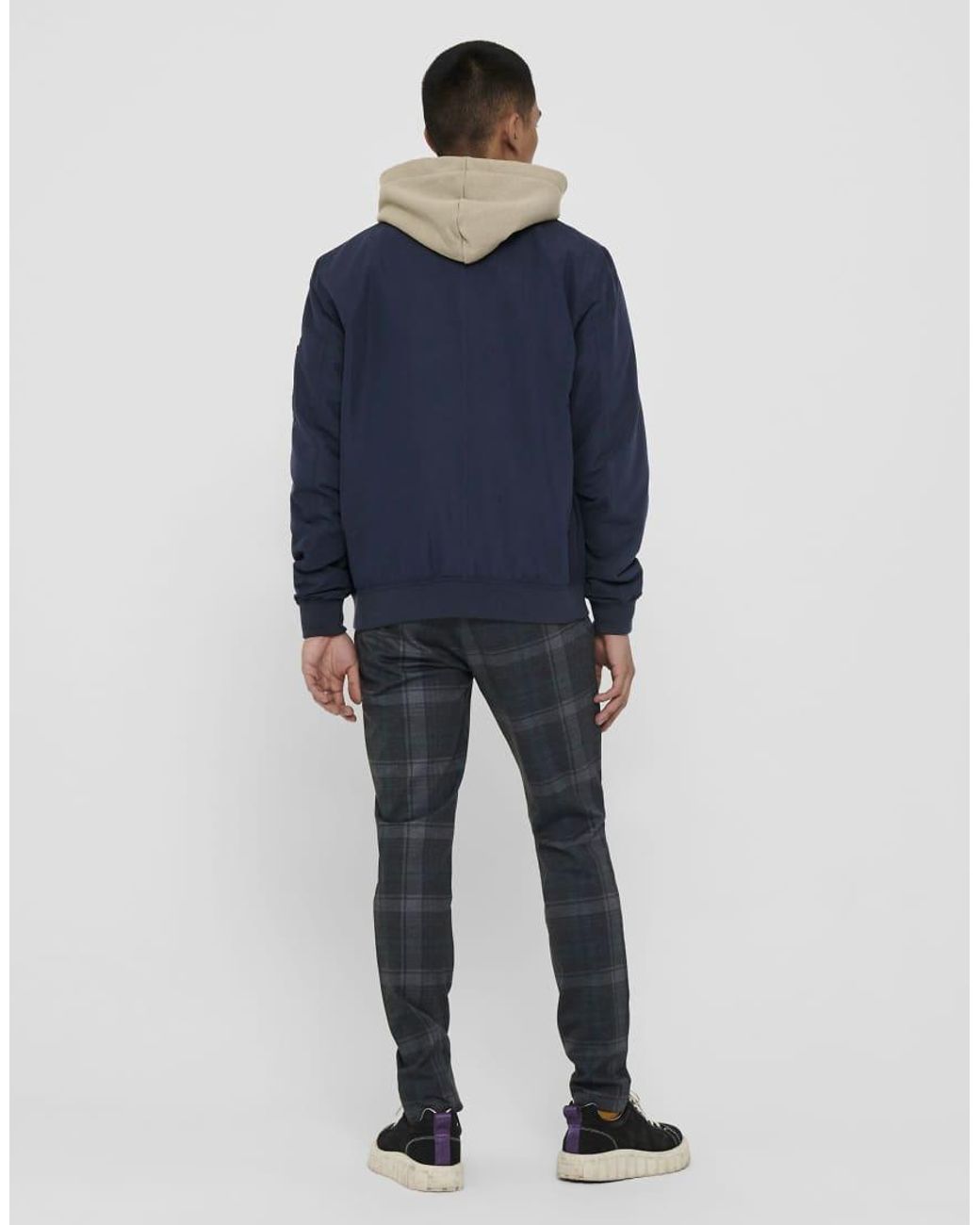Only & Sons Blue Bomber Jacket for men