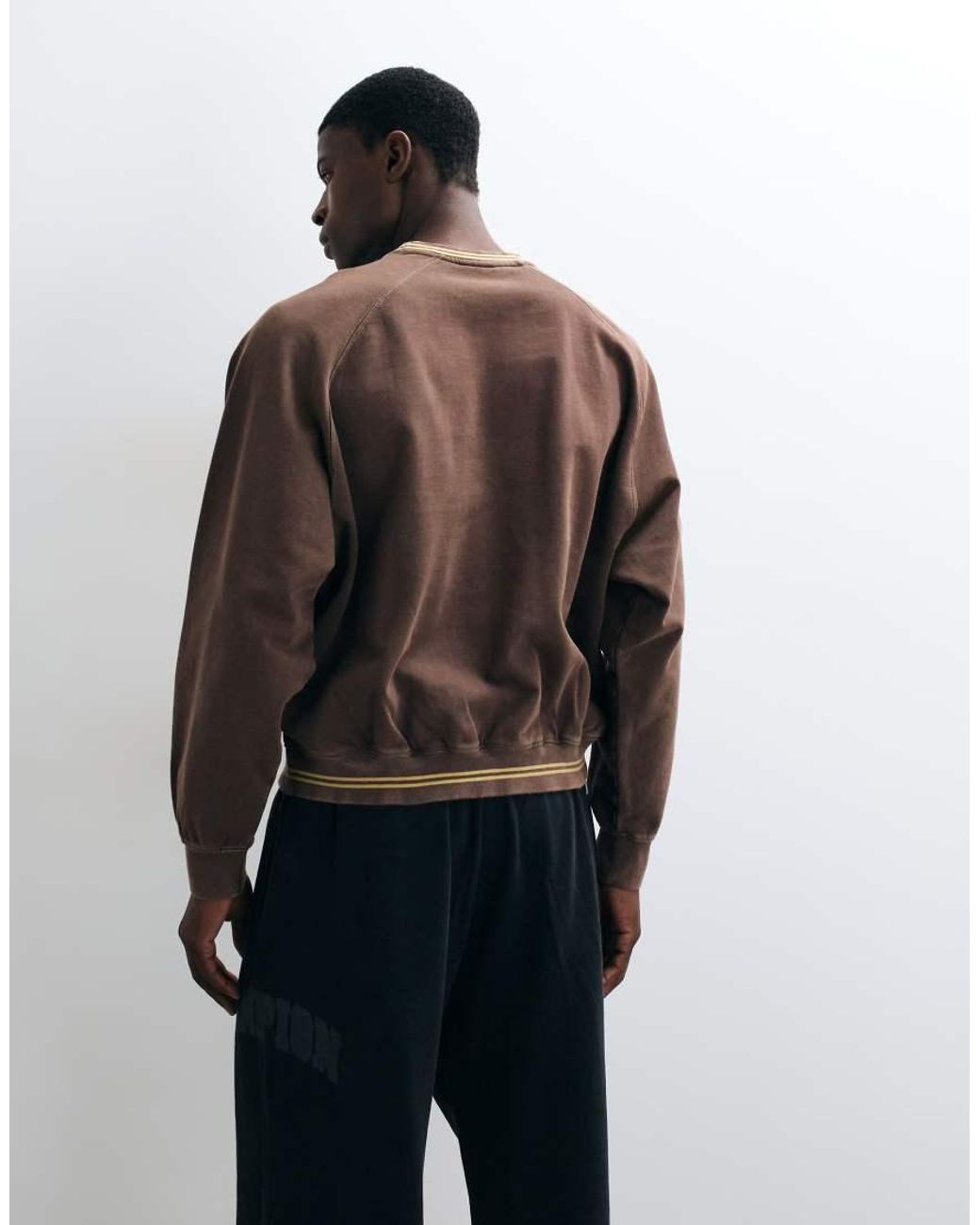 Champion Brown Future Memories Oversized Crewneck Sweatshirt for men