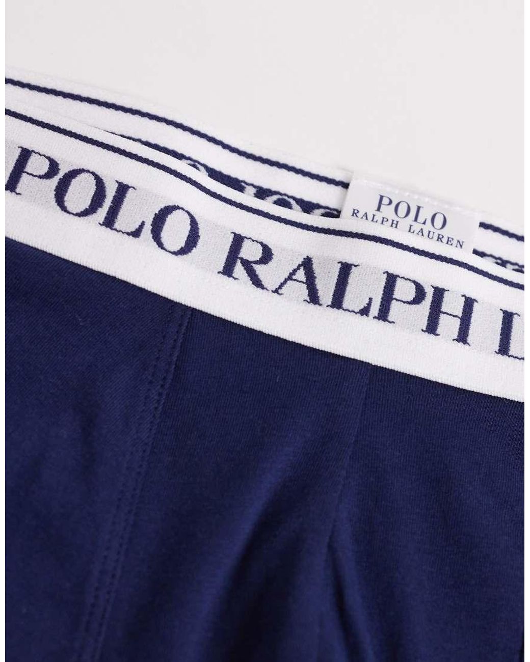Polo Ralph Lauren Blue 3 Pack Of Stretch Cotton Boxer Briefs for men