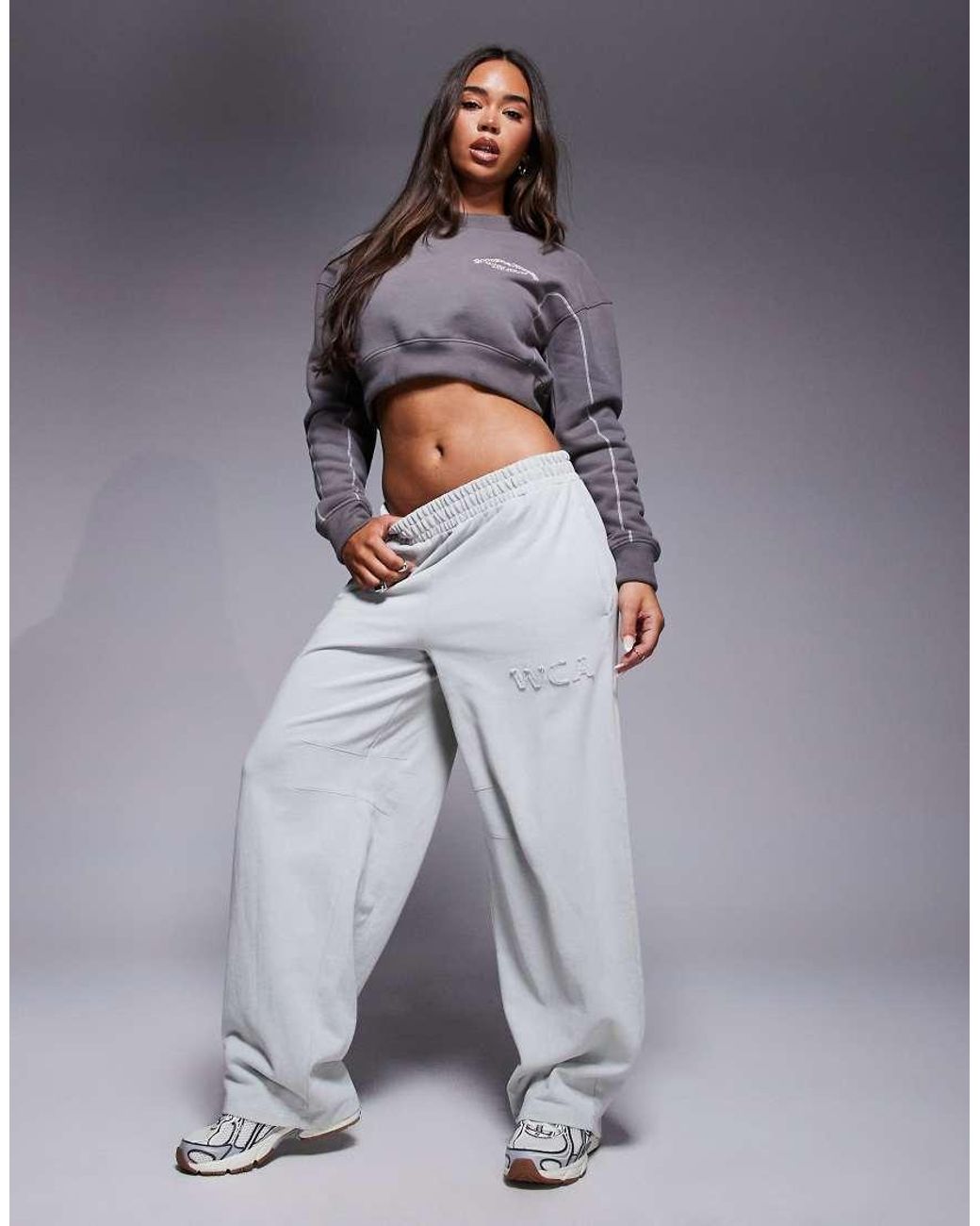 Good For Nothing Gray Cropped Sweatshirt