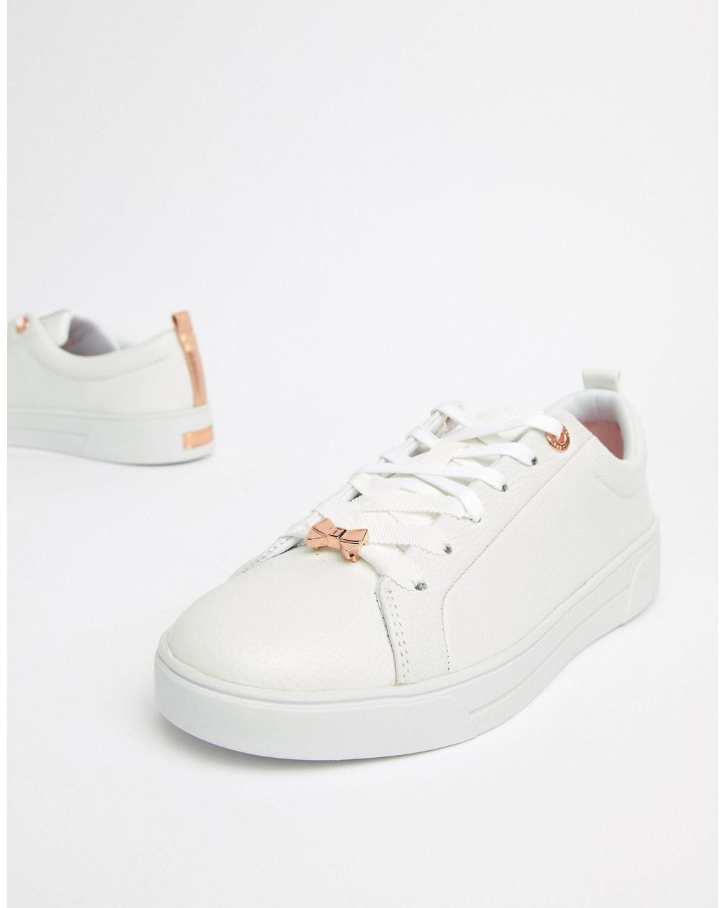 Ted Baker Leather Trainers With Rose 