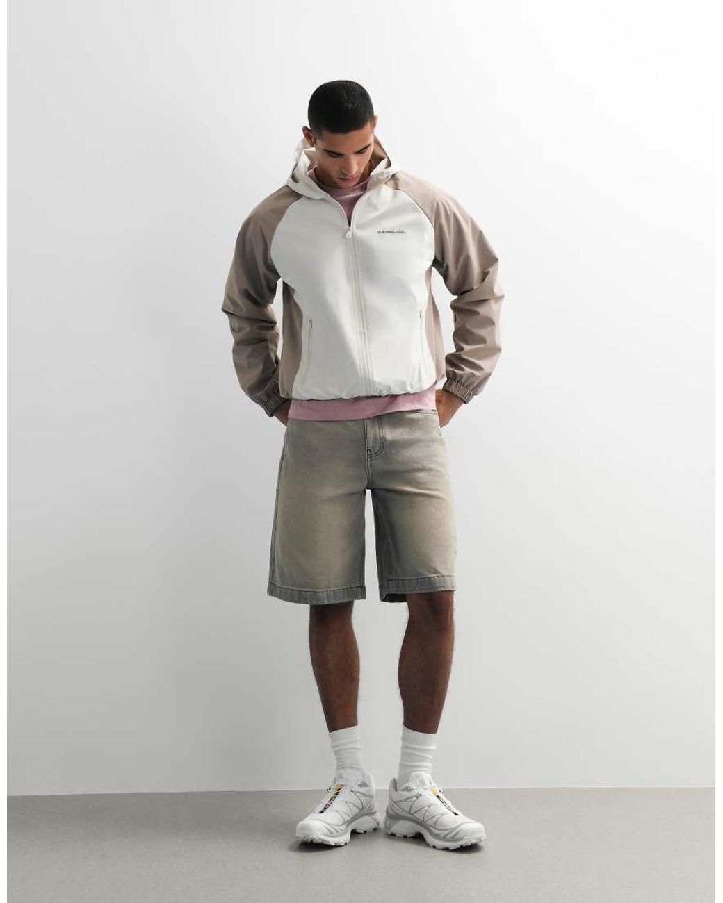 ASOS Gray Loose Denim Jorts for men