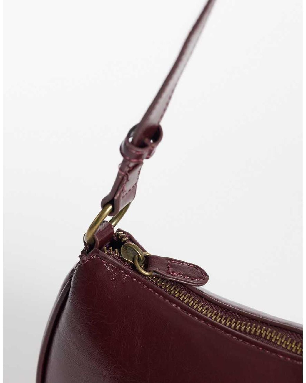 Mango Purple Teen Faux Leather Shoulder Bag