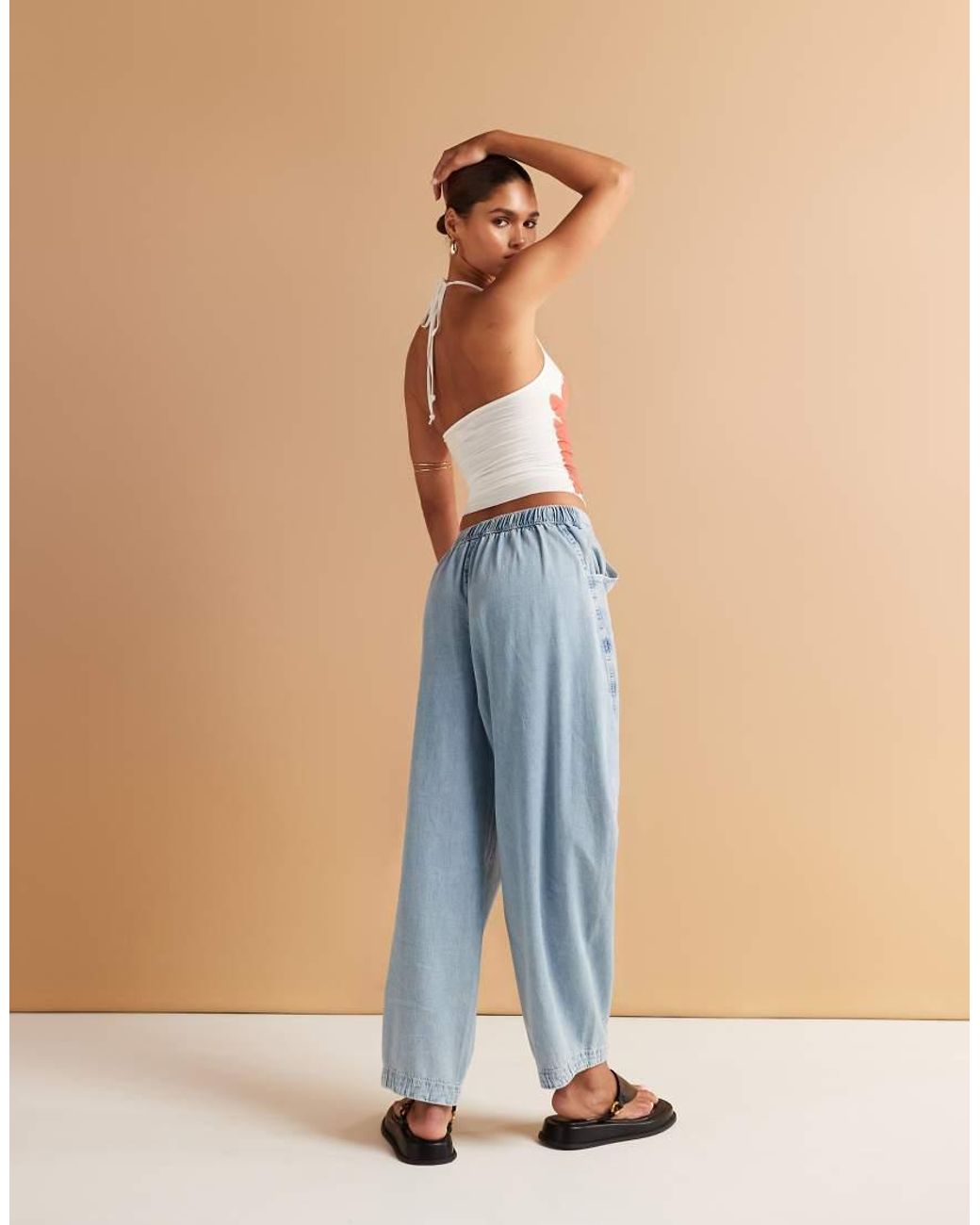 ASOS Blue Soft Harem Jeans