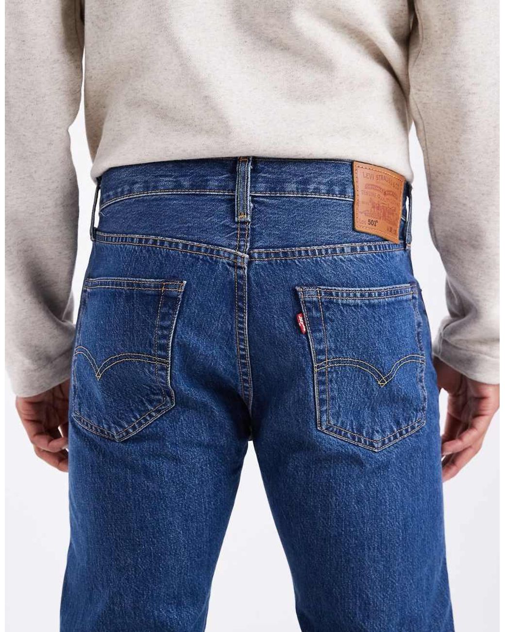 Vaqueros Azules De Corte Recto 501 Original De Levi's de hombre de color Blue