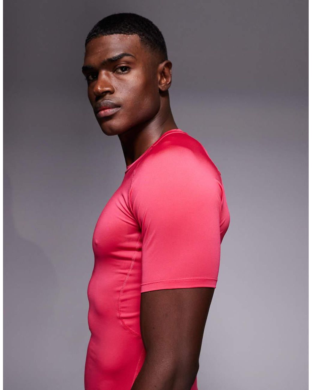 Nike Red Pro Dri-Fit Muscle Fit T-Shirt for men
