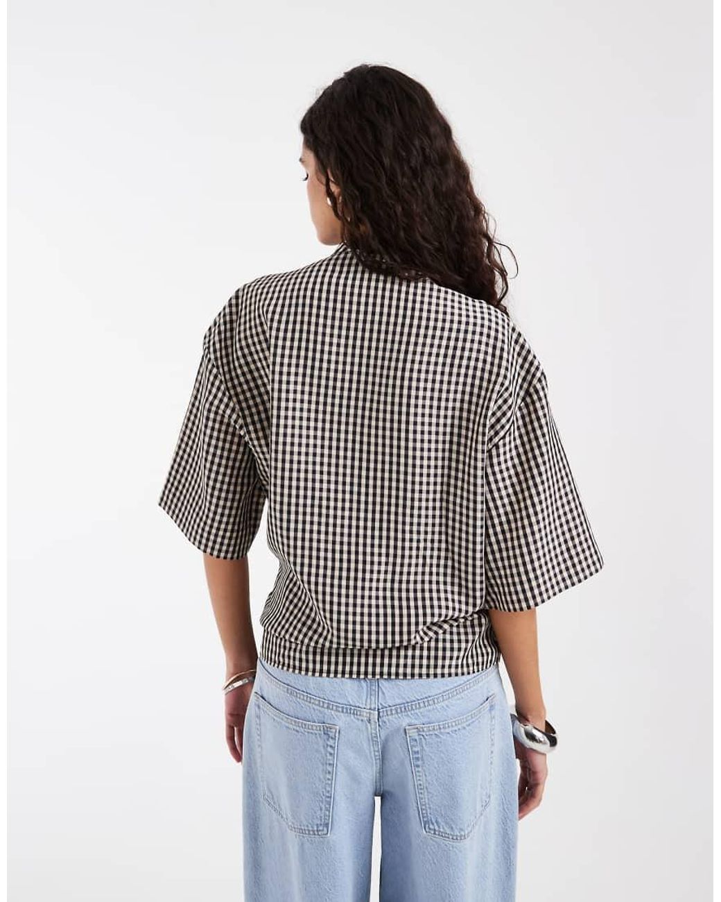 & Other Stories Gray Wrap Top
