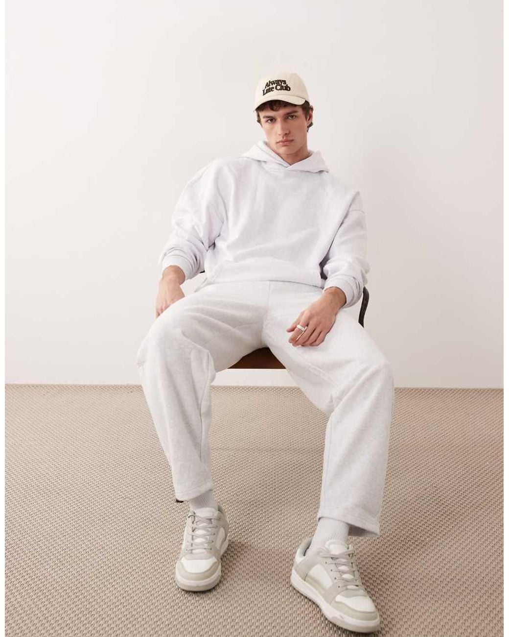 Only & Sons Natural Oversized Hoodie Co-ord for men