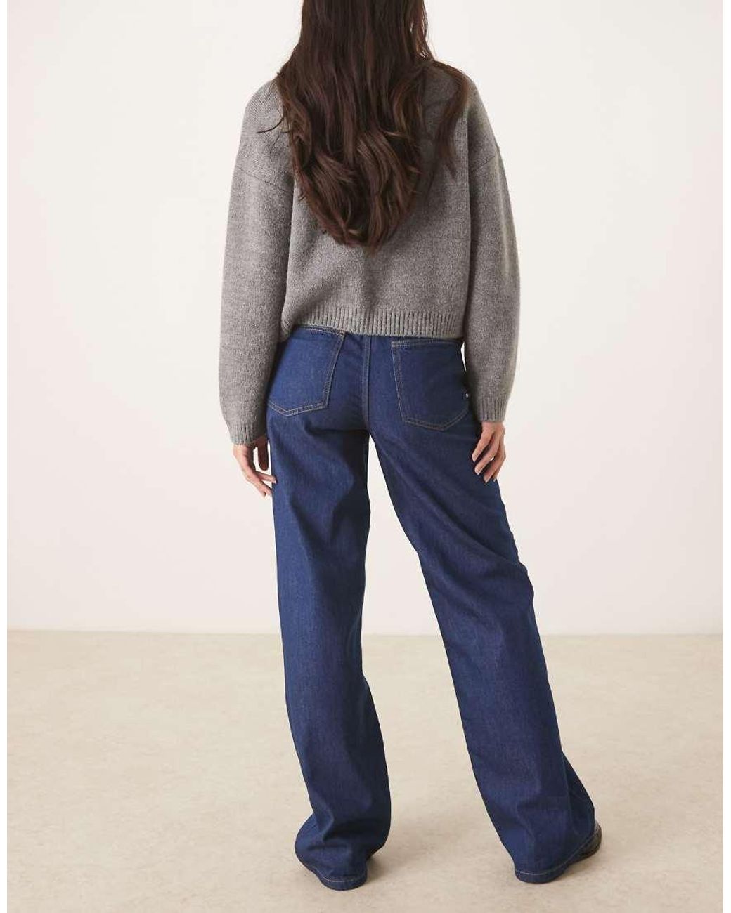 ASOS Blue Low Rise Clean Waistband Jeans