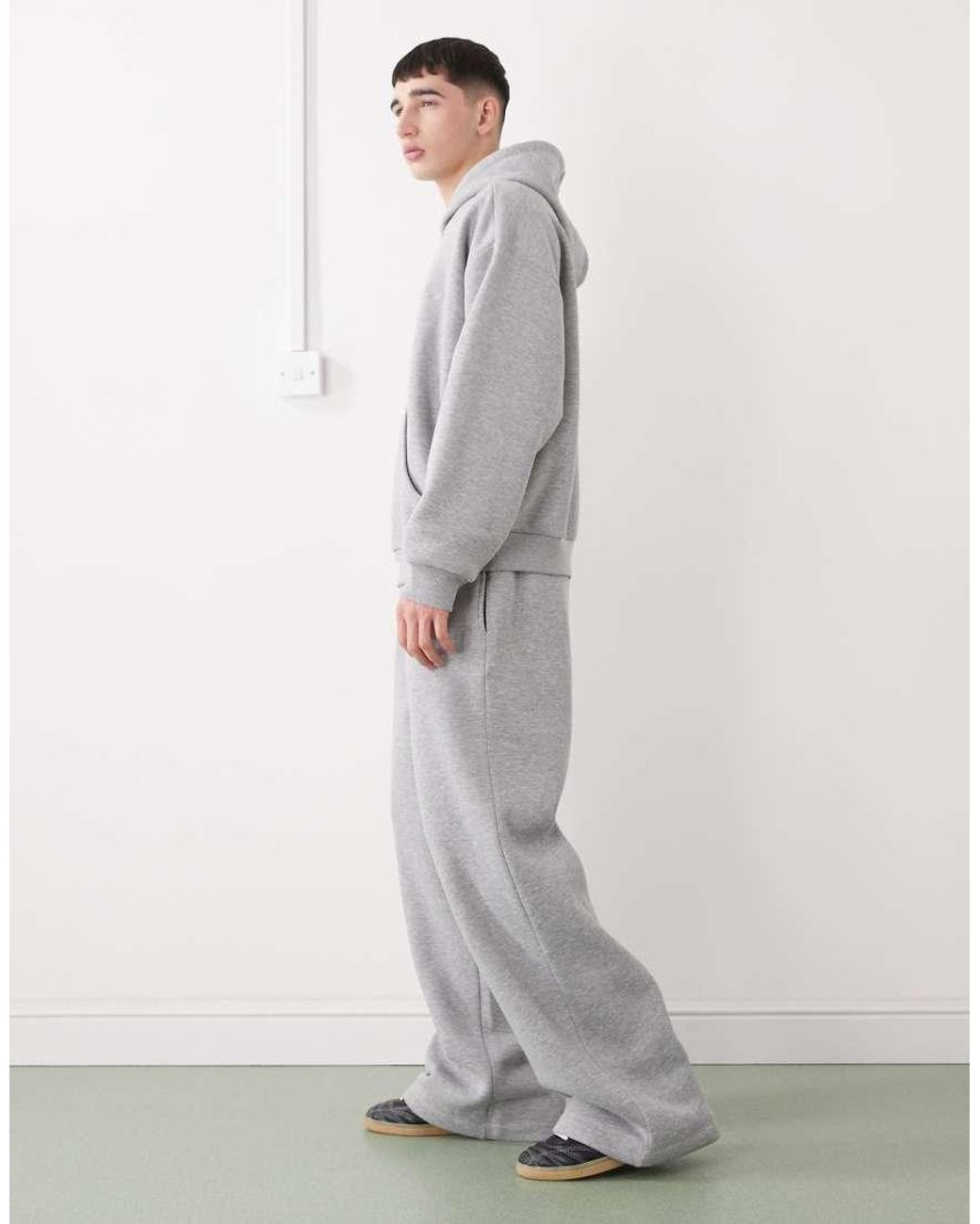 Reclaimed Vintage Gray Unisex Heavyweight Wide Leg jogger