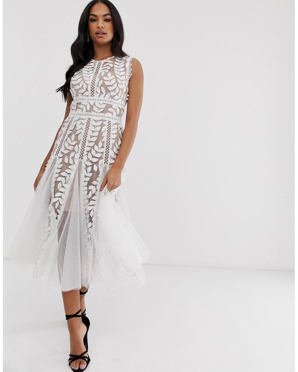 Bronx and Banco Bronx Banco Saba Blanc Midi Dress in White Lyst