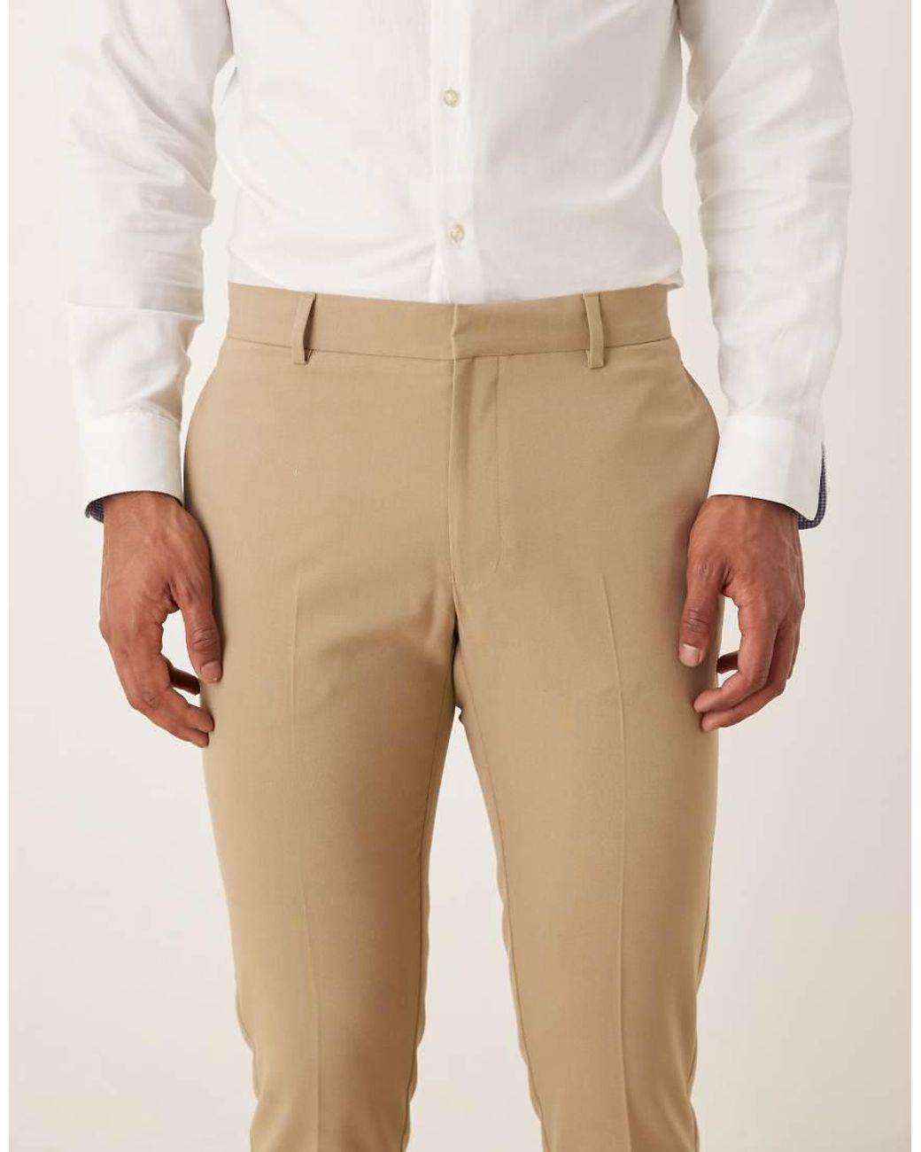 ASOS Natural Skinny Suit Trouser for men