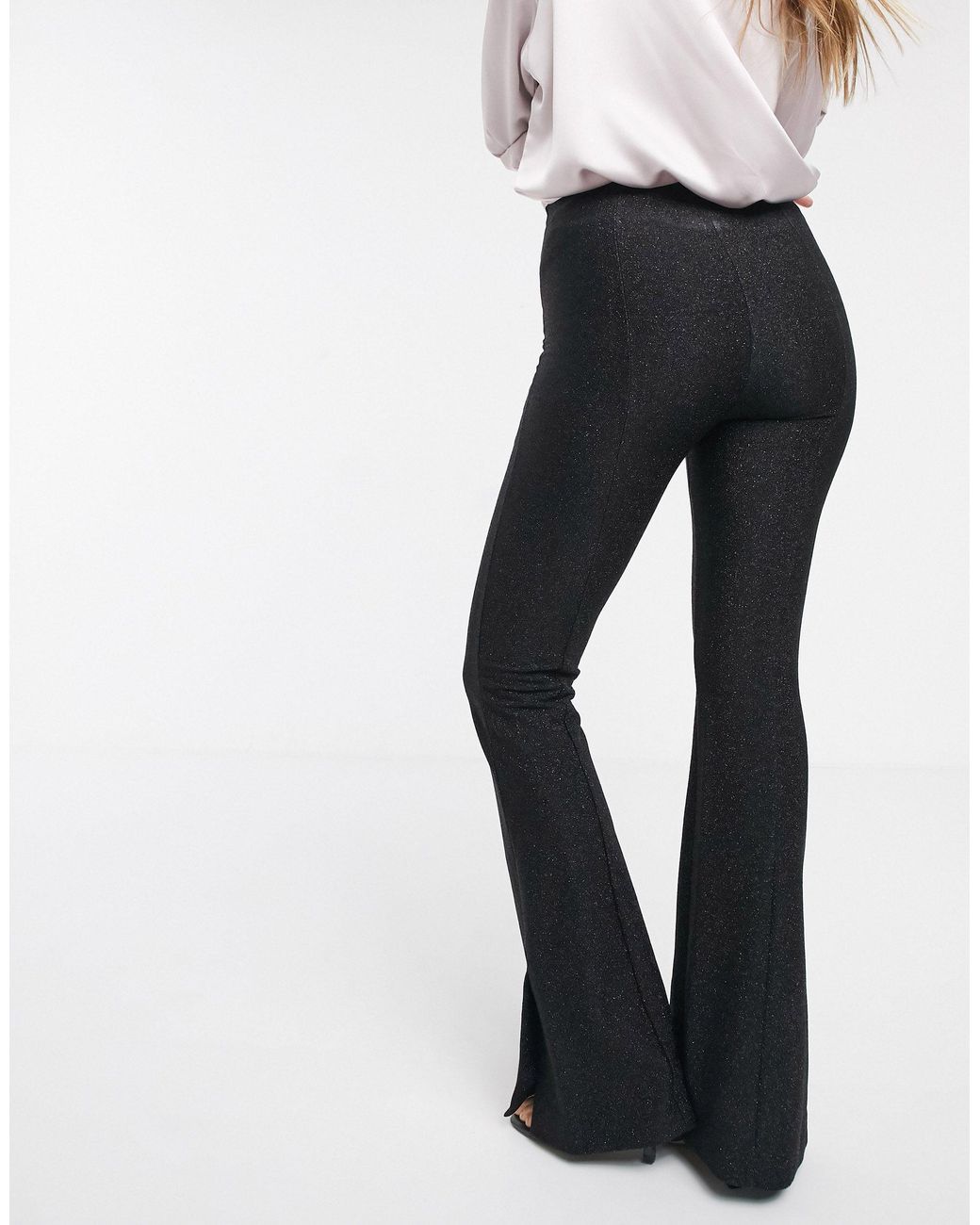 الثدي flared broek glitter 