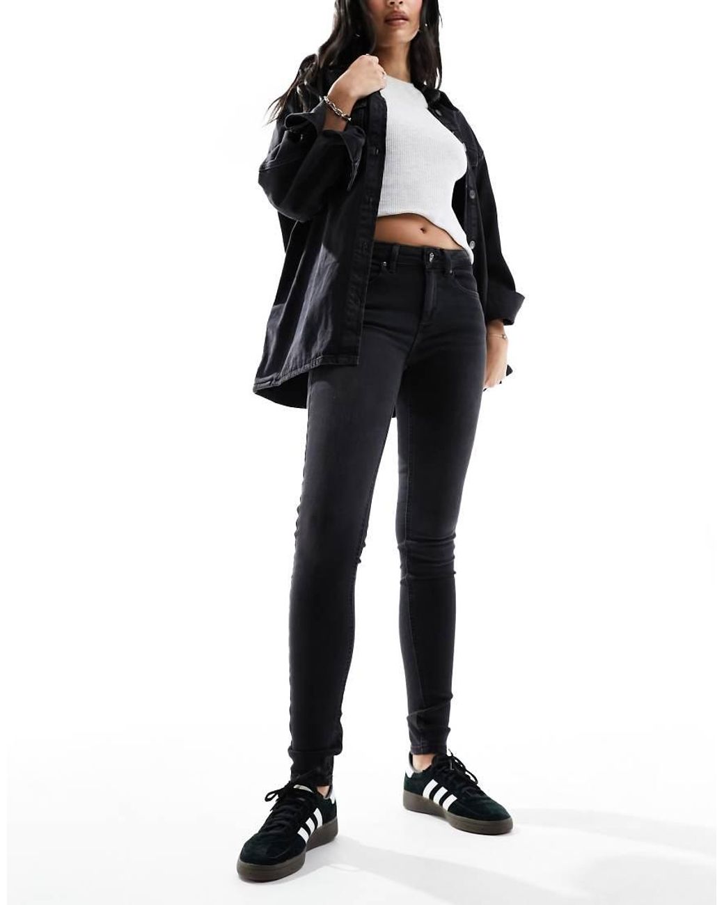 ONLY Black Blush Mid Waist Skinny Jeans