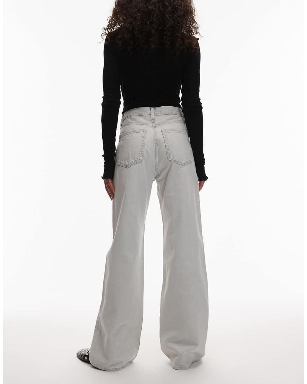 ARKET Black Lupine High Rise Wide Leg Jeans