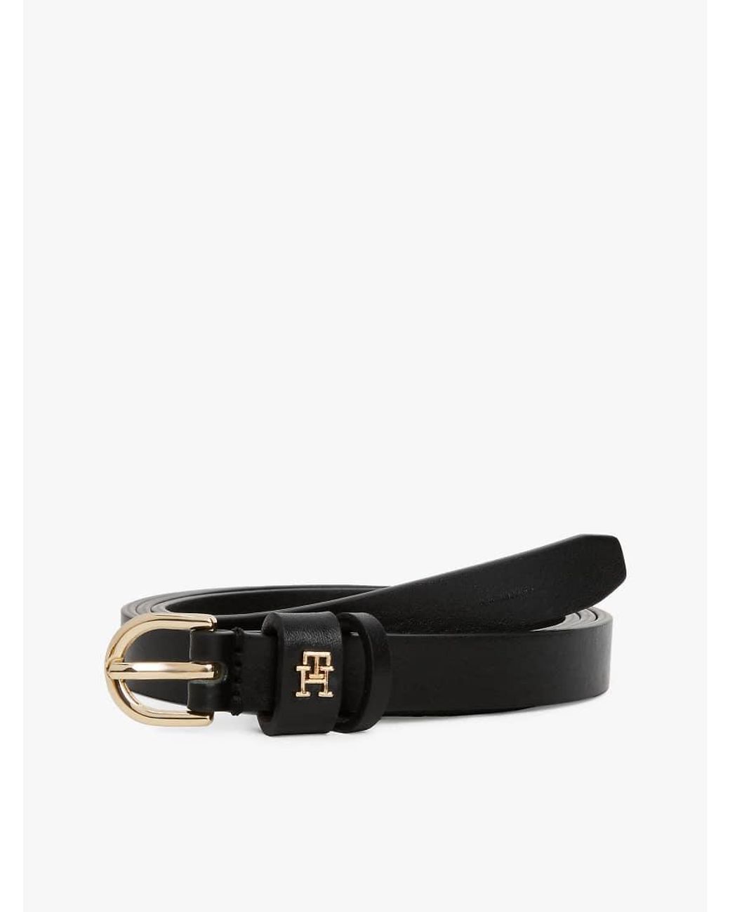 Tommy Hilfiger White Essential Th Monogram Leather Belt