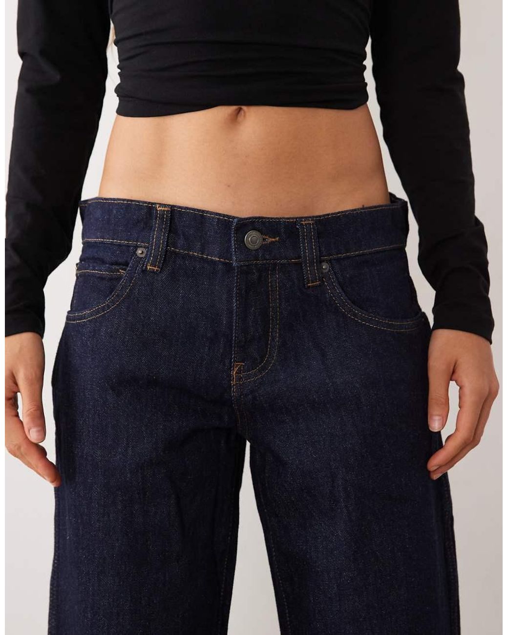 Mango Blue Slim Barrel Jean