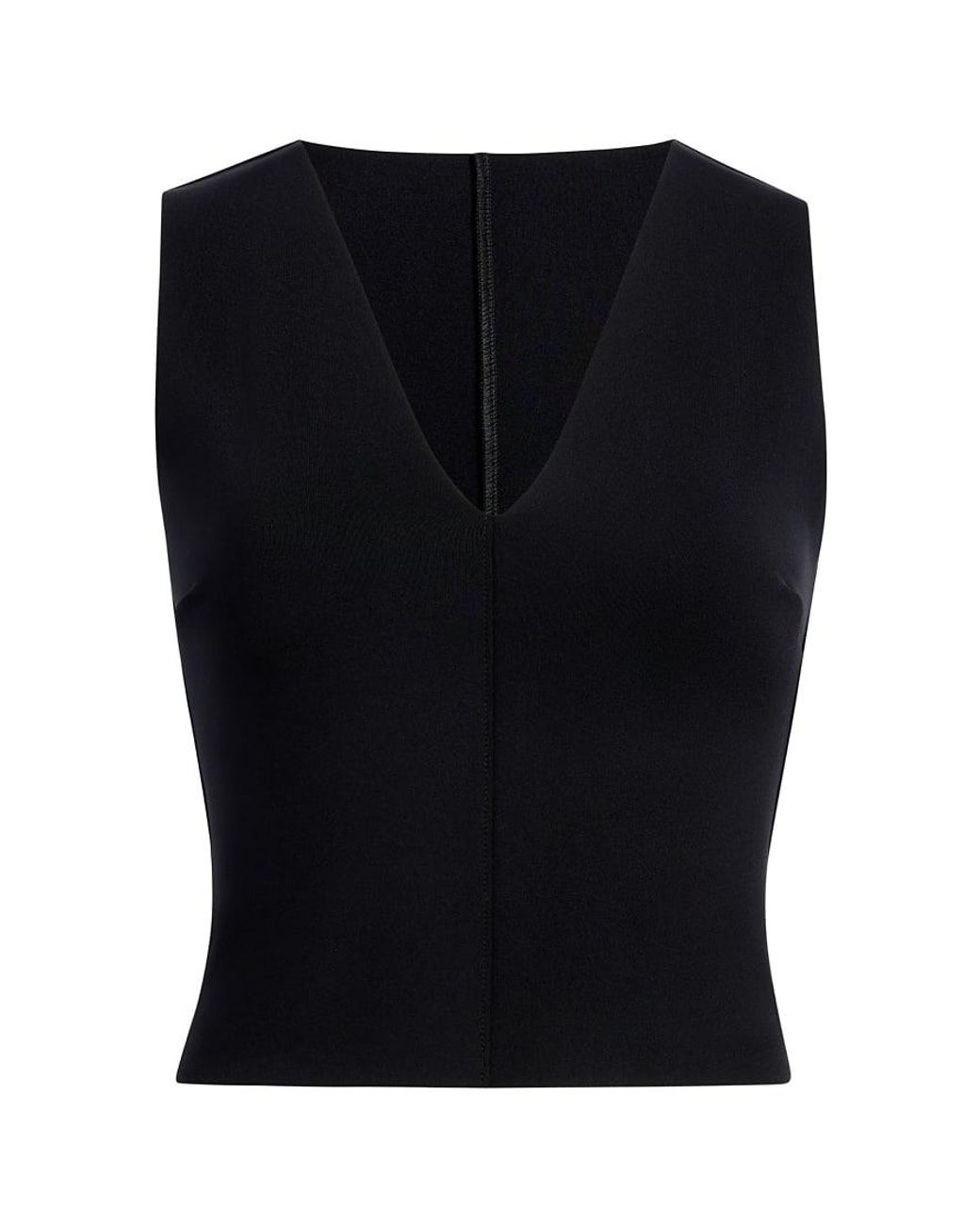 Commando Black Neoprene Ceo V-Neck Shell Top