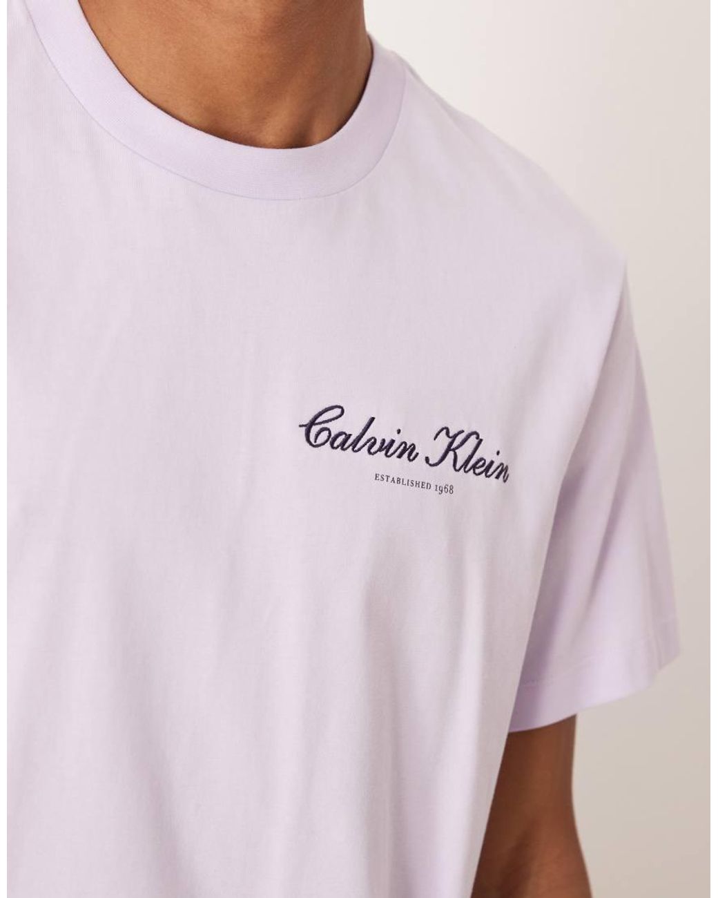 Calvin Klein Purple Graphic T-shirt for men