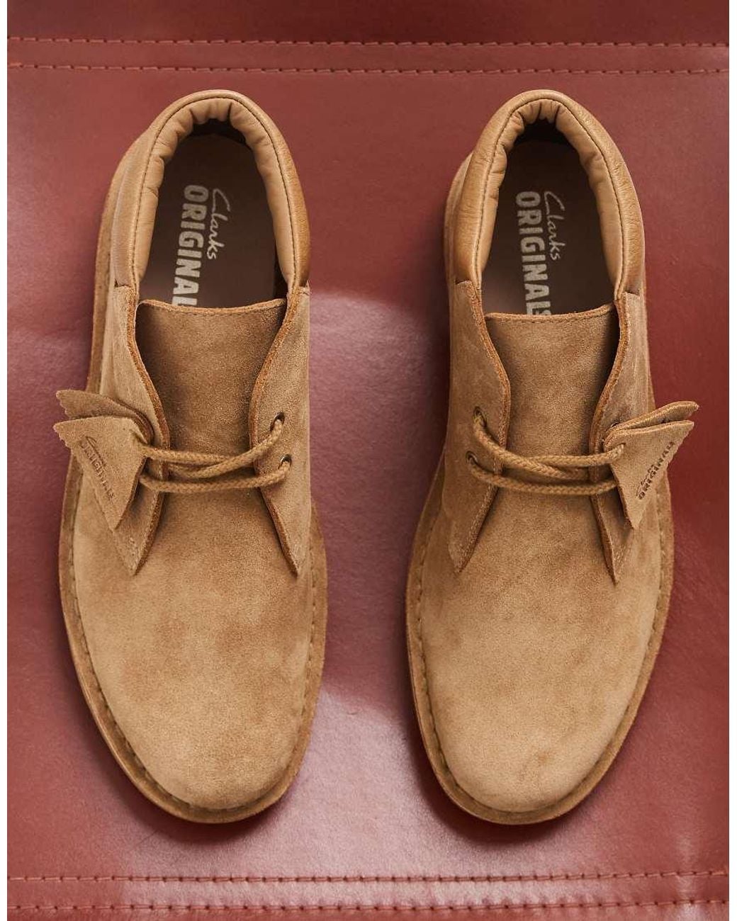 Clarks Brown Desert Rock Boots for men