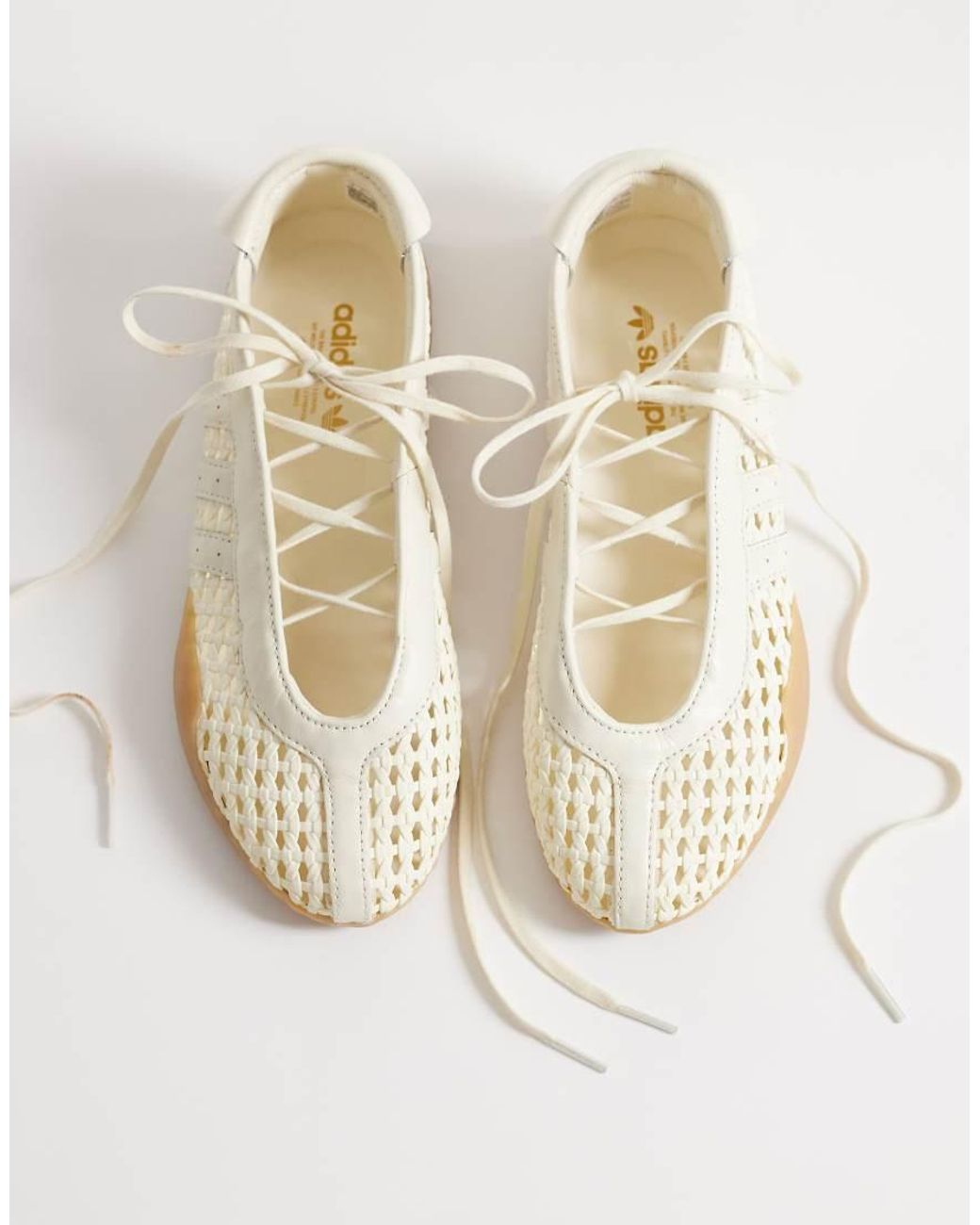 Adidas Originals Natural Taekwondo Mei Crochet Ballet Flats