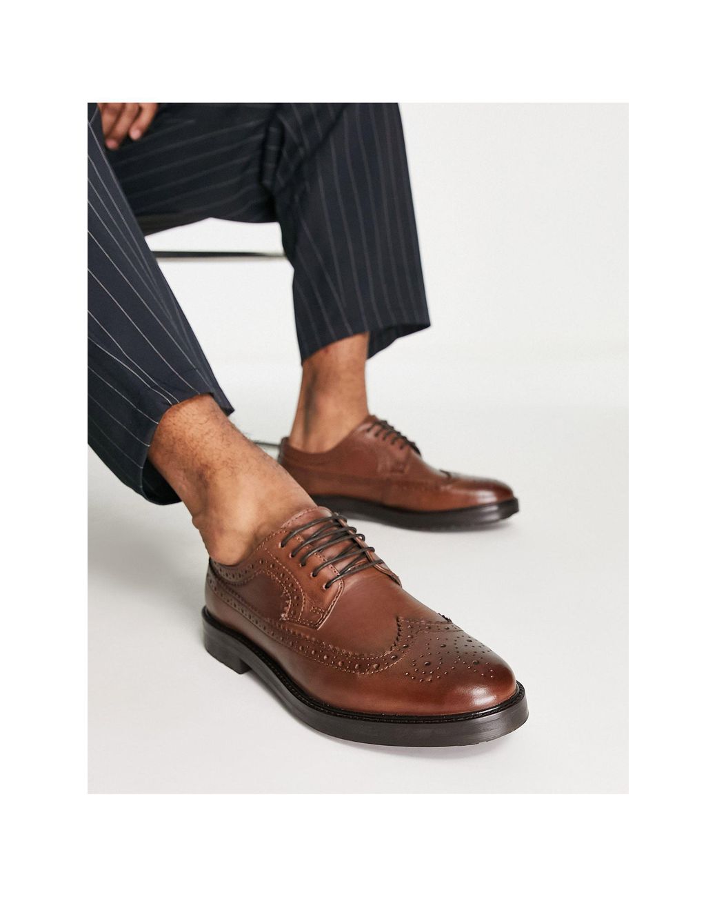 ASOS Brogue Shoes With Chunky Sole in 