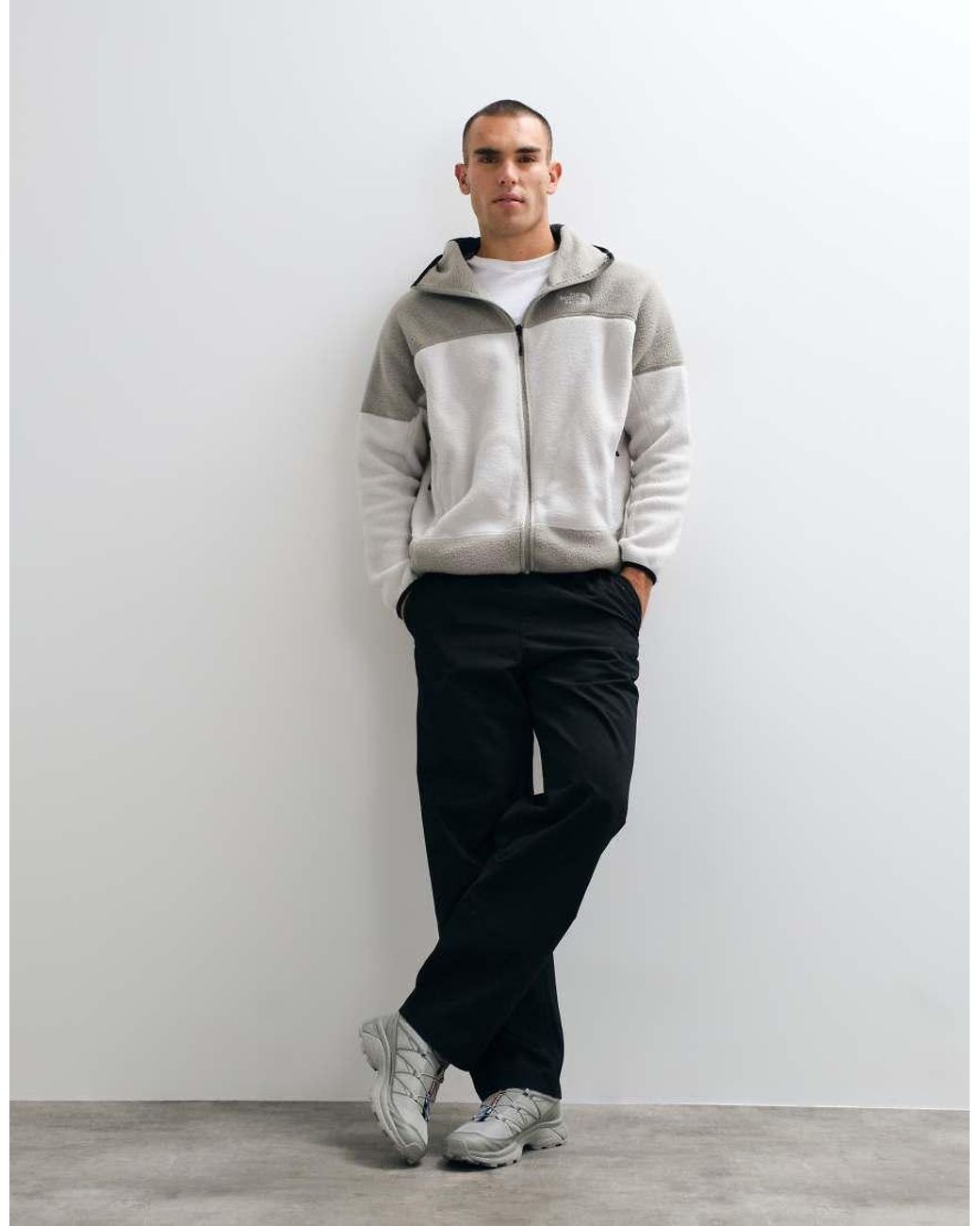The North Face Gray Nse Full Zip Fleece With Mask for men