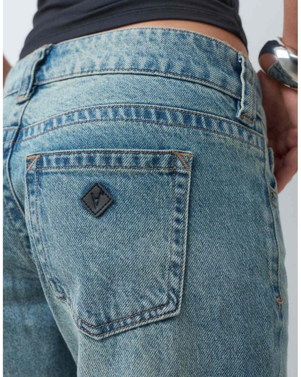 Abrand Jeans Blue Petite 00 Super Low baggy Jeans