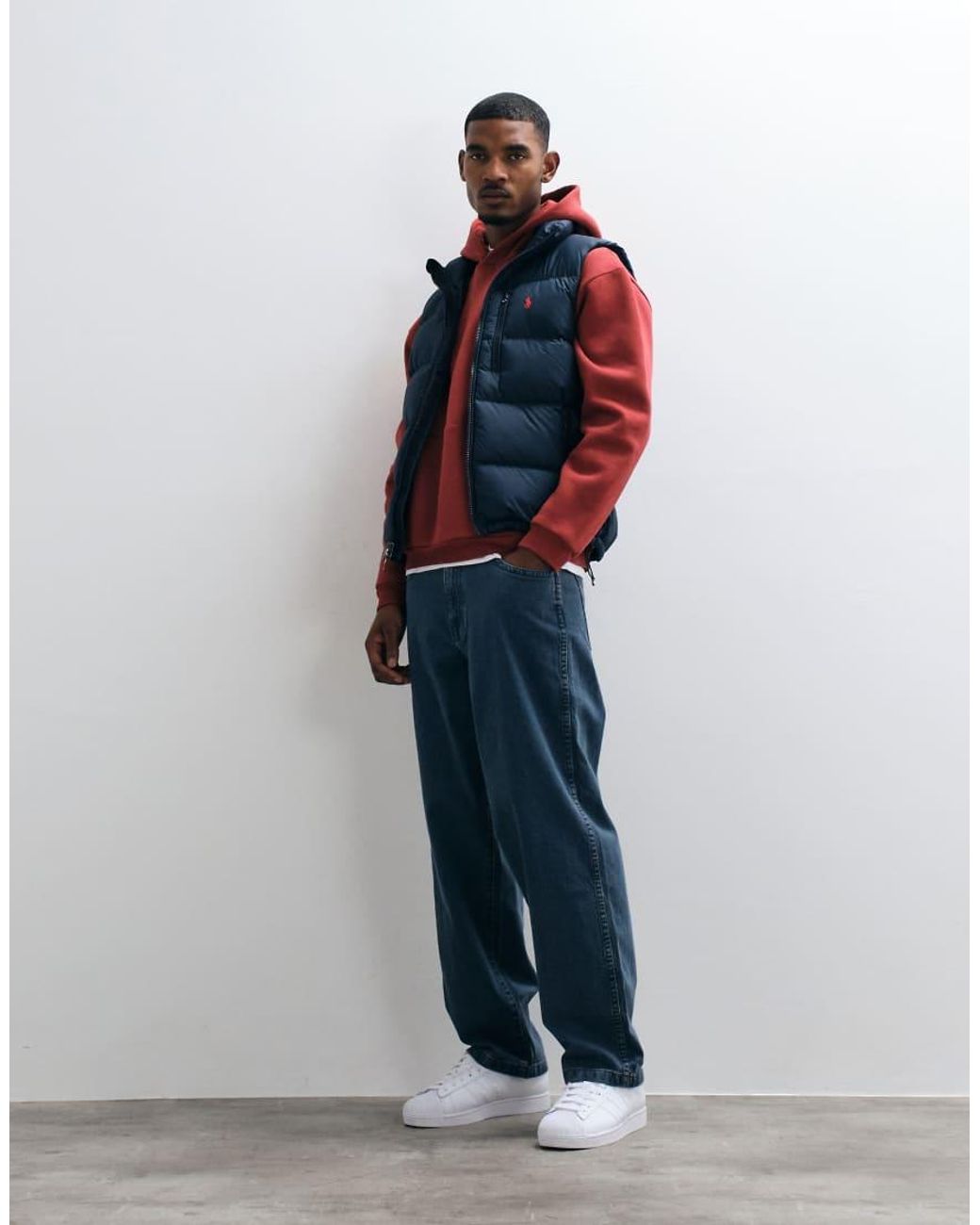 Polo Ralph Lauren Red Gorham Icon Logo Insulated Down Puffer Vest for men