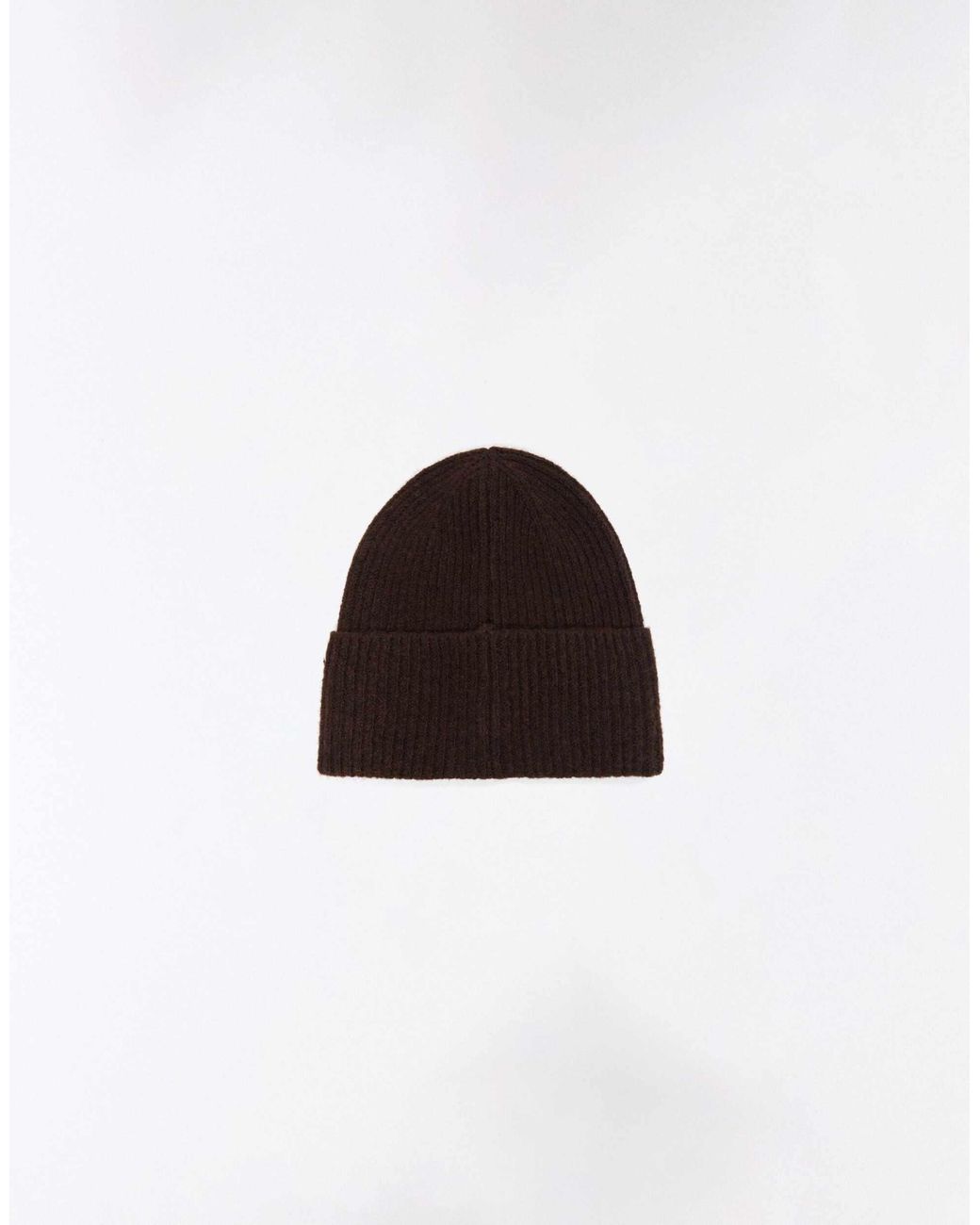Bershka Black Gerippte strickmütze