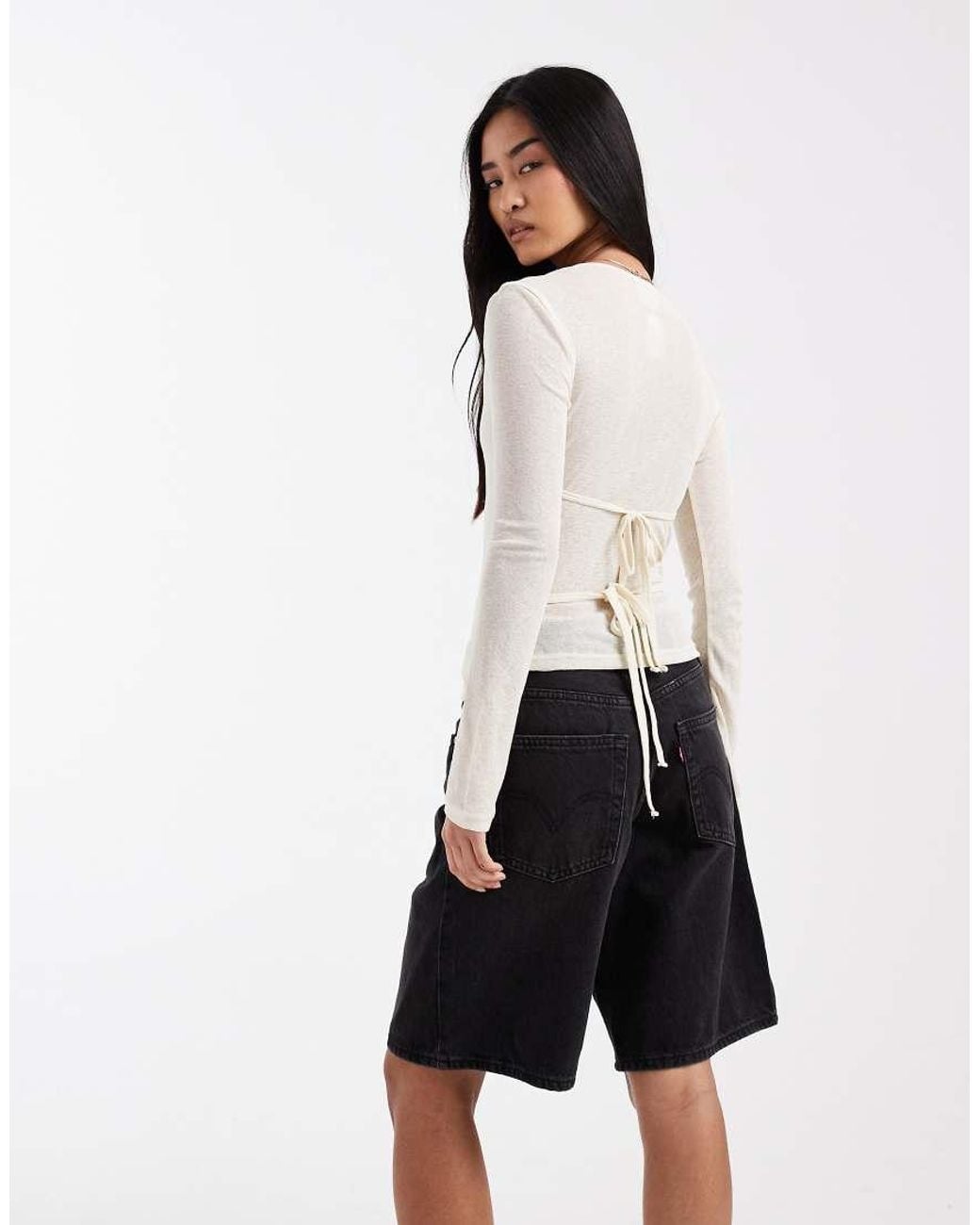 Levi's Black Middy Denim Jorts