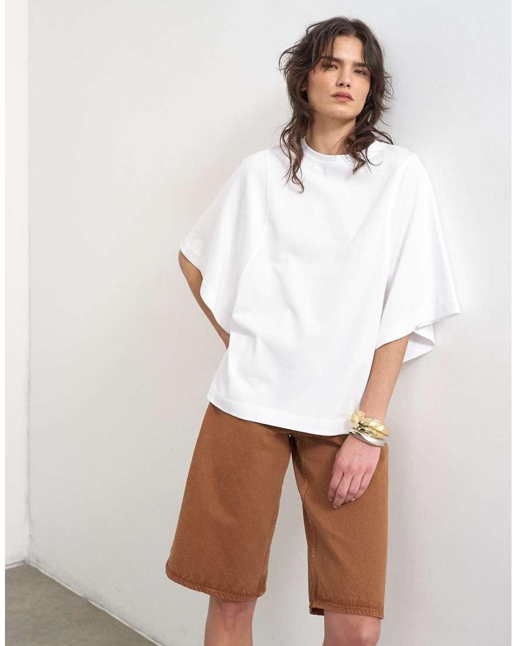 TOPSHOP White Batwing T-shirt