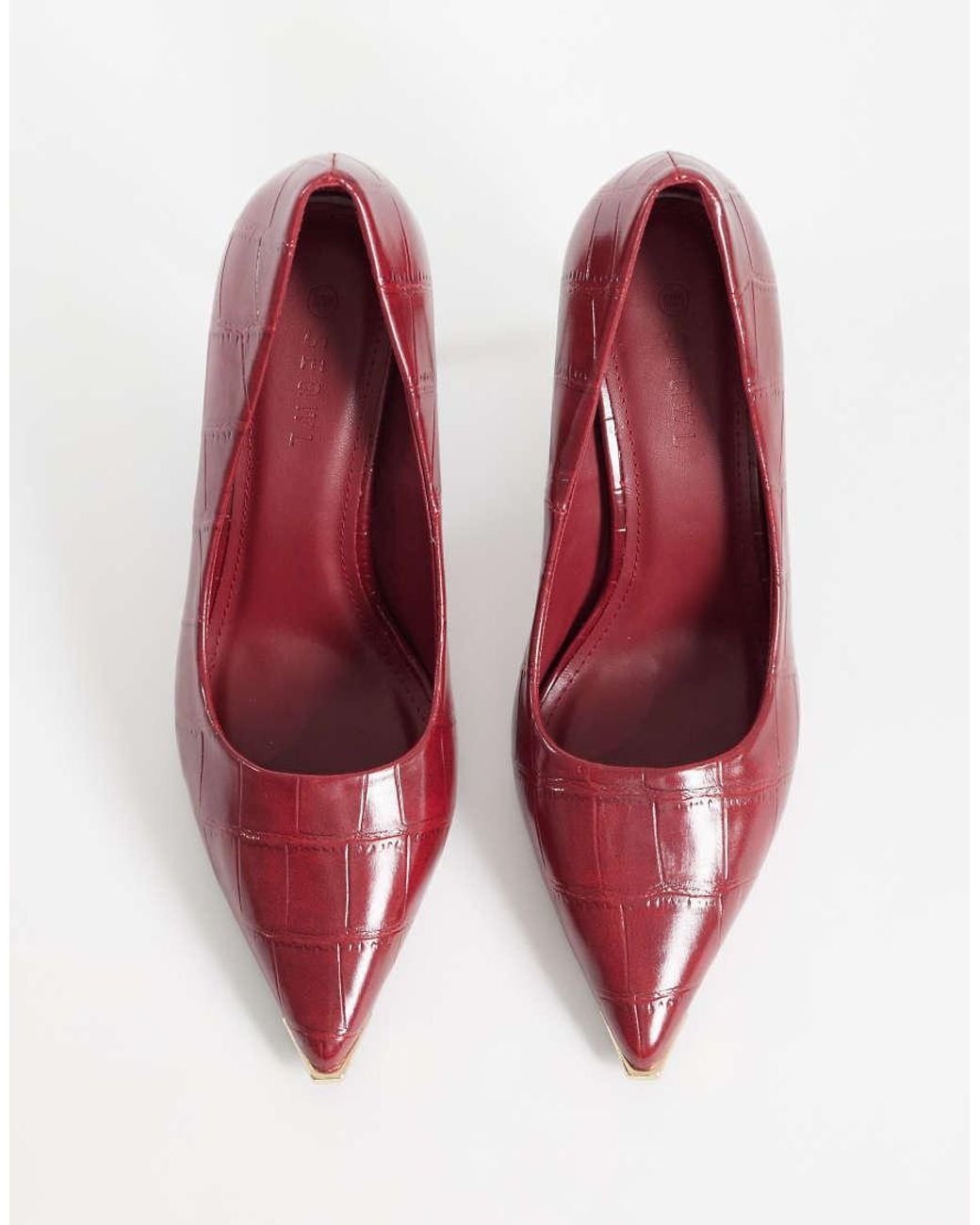 SEQWL Wide Fit Pink Court Heeled Shoes With Detail