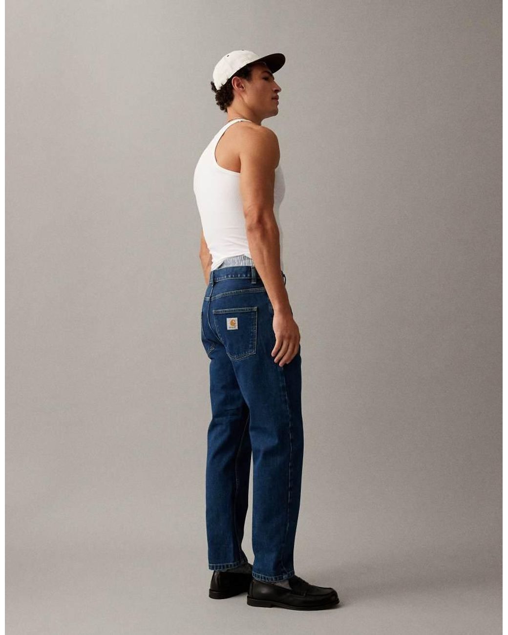 Carhartt Blue Newel Relaxed Tapered Fit Jeans for men