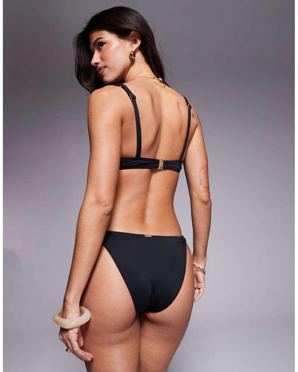KBX Black Tanga Bikini Bottom