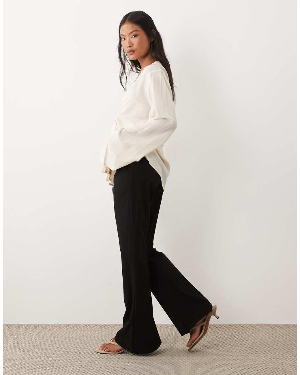 ASOS Black Petite Tailored Snatch Flare